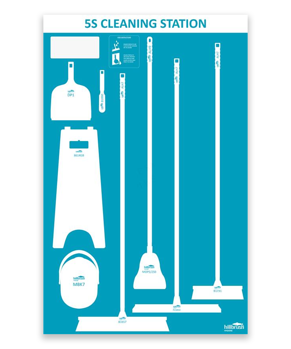 5S Floorcare Shadow Board Cleaning Station Kit