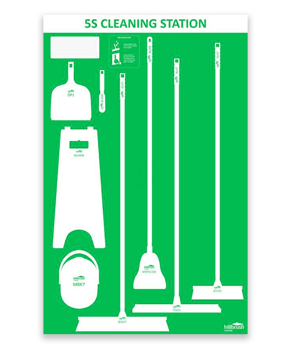 5S Floorcare Shadow Board Cleaning Station Kit