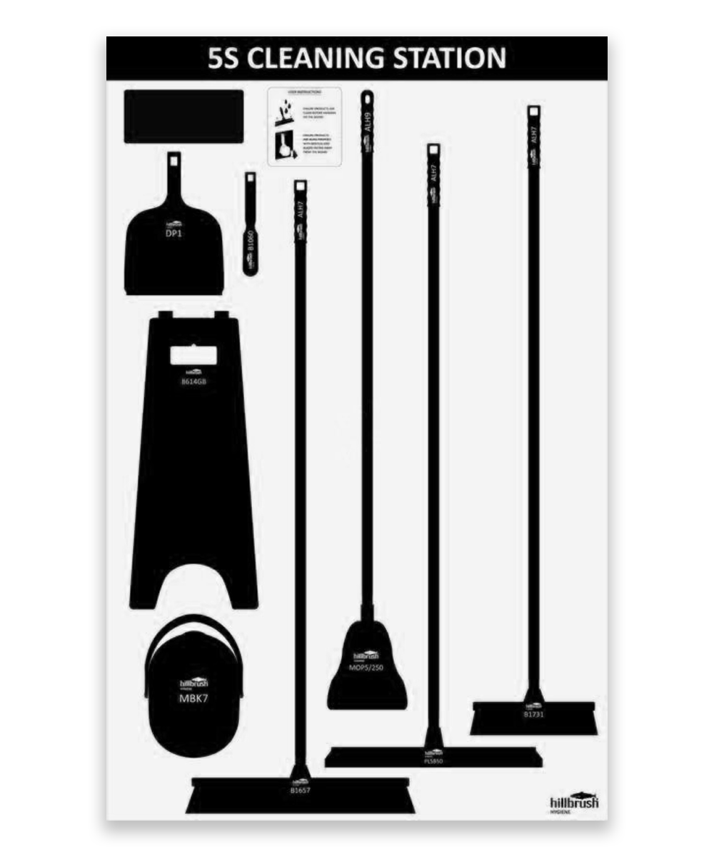 5S Floorcare Shadow Board Cleaning Station Kit