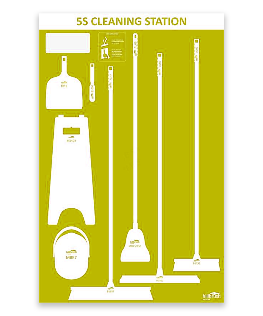 5S Floorcare Shadow Board Cleaning Station Kit
